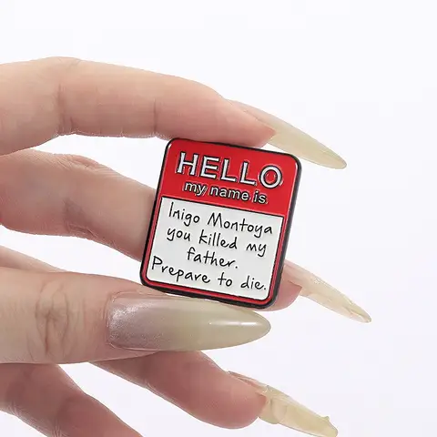 Cute Red Letter Enamel Pins Custom Funny Metal Brooches Backpack Lapel metal Badges Women Kid clothing Jewelry Accessories