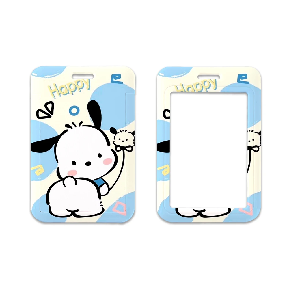 Kawaii Sanrio Pochacco Kaarthouder Cartoon Student Campus Maaltijdkaart Sleutelhanger Borst Kaart Werk Id Card Tas Geschenken