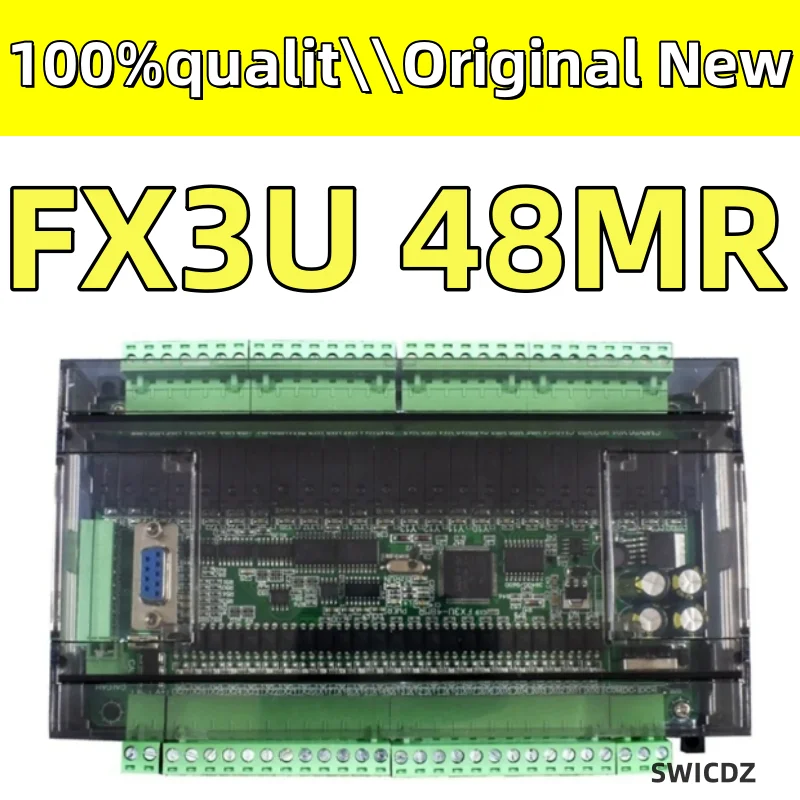 New original LE3U FX3U 48MR RS485 RTC (real time clock) 24 Input 24 Relay output 6 analog input 2 analog output plc controller