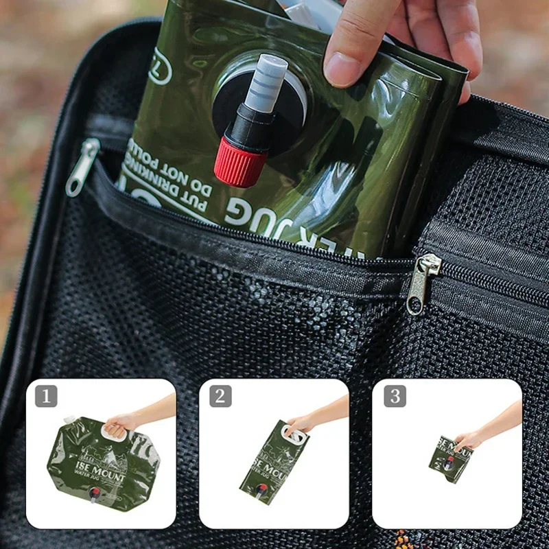 Outdoor 7.5L Water Bag with Faucet Foldable Portable Water Bag Camping Hiking Fishing Large-capacity Water Bottle image 3