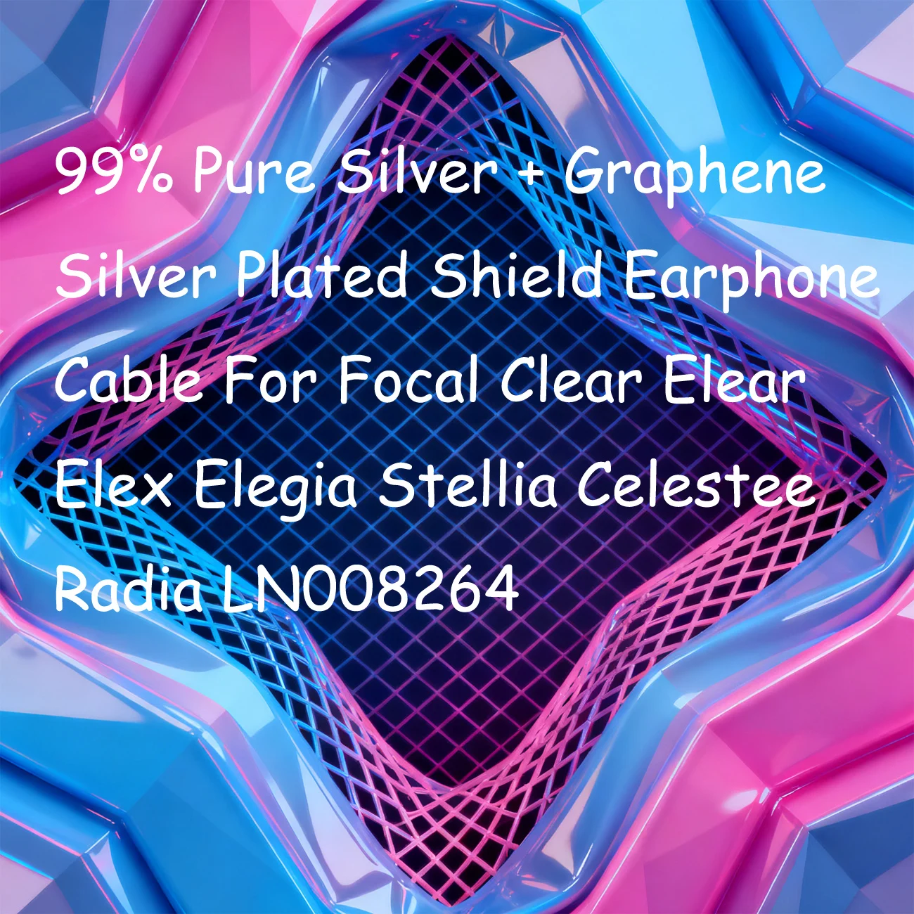 99% الفضة النقية + الجرافين الفضة مطلي درع سماعة كابل ل البؤري واضح Elear Elex Elegia Stellia Celestee Radia LN008264 #2