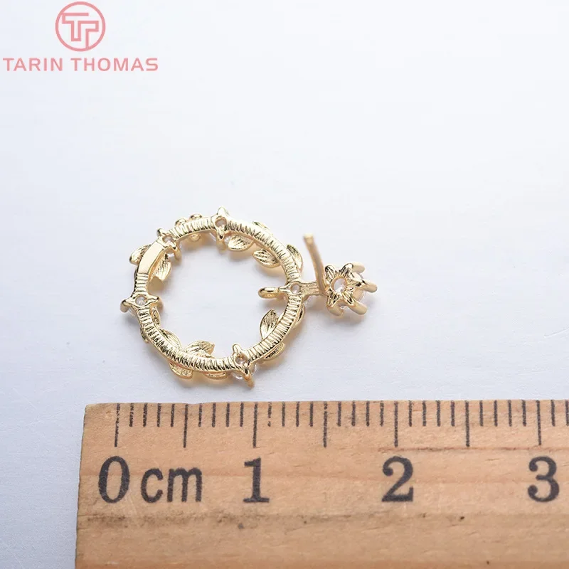 Boucles d'Oreilles en Laiton localité 24K, 6 Pièces, 12x17mm, Zcomprend sur le Cuir oral elu, Feuilles, Fleur, Haute Qualité, DIY, Bijoux, Accessoires, 2643