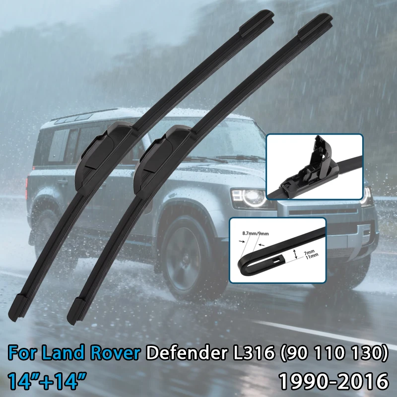 

Car Wiper Blade For Land Rover Defender L 1990-2016&2019-2025 Windshield Rubber Refill Front Window Wiper Auto Accessorie