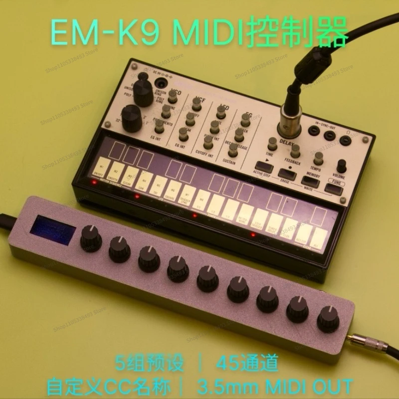 For EM-K9 Knob MIDI Controller Digital Display Host Mapping Synthesizer Control