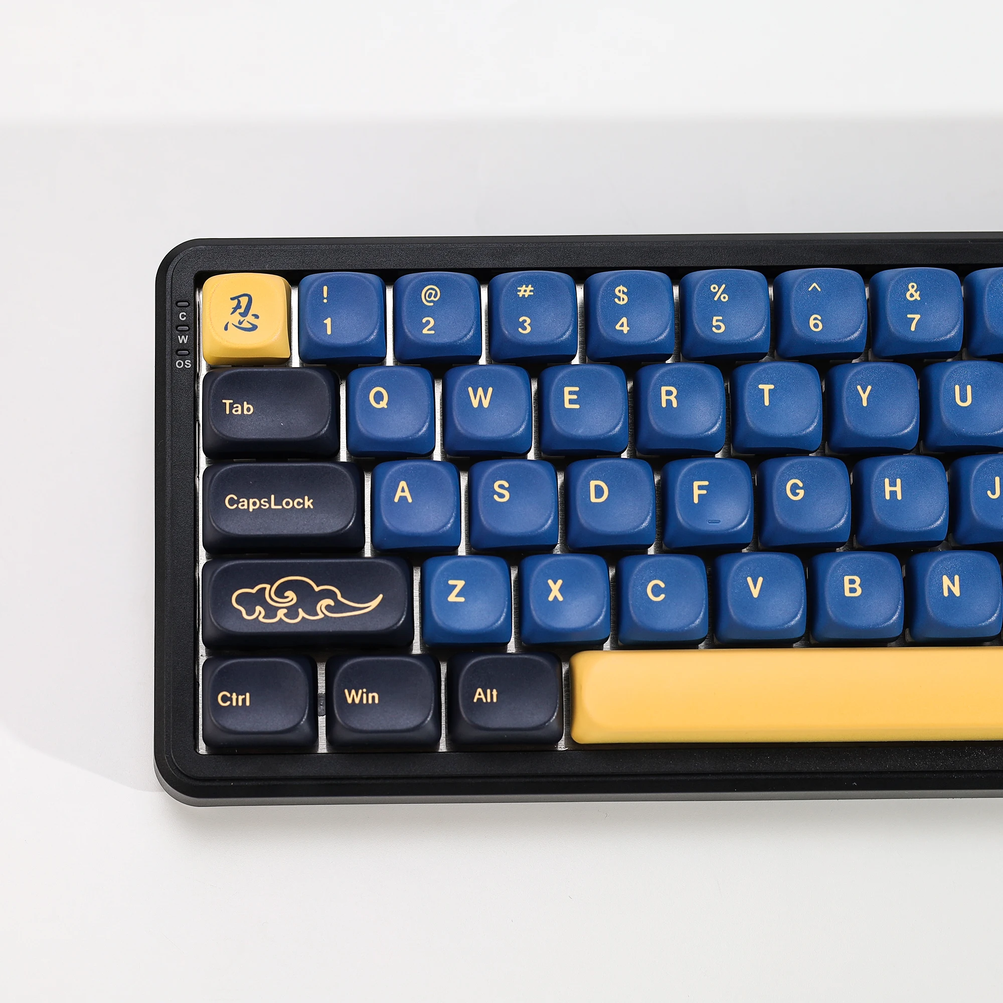 KBDiy GMK Blue Samurai Tastenkappen Retro KOA MOA PBT Keycaps ISO Custom für 75% 60% Magnetische Gaming Mechanische Tastatur KIT Tastenkappen – Detail 9