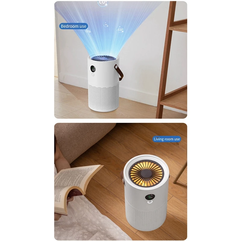 Negative Ion Air Purifier USB Mute Smoke Removal Purifier Portable Purifier With Lcd For Household