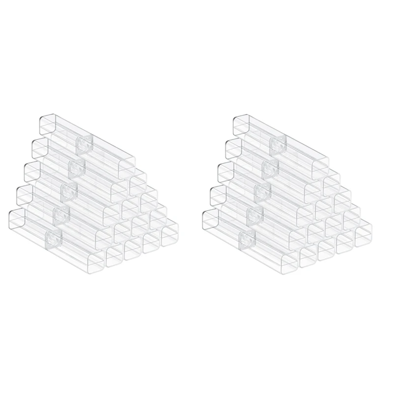 

LJL-50Pcs Plastic Clear Pen Case Gift Empty School Office Collection Set Pen Container Storage For Father's Day Mother's Day