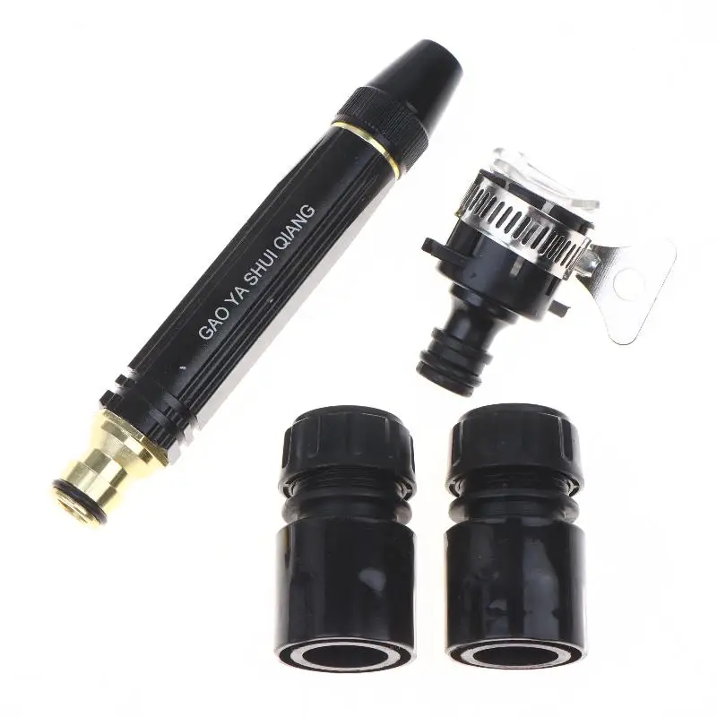 High Pressure Handheld Water Jet Sprayer Ergonomic Grip Sturdy Metal Plastic Build for Pet Bathing Home Exterior Cleaning
