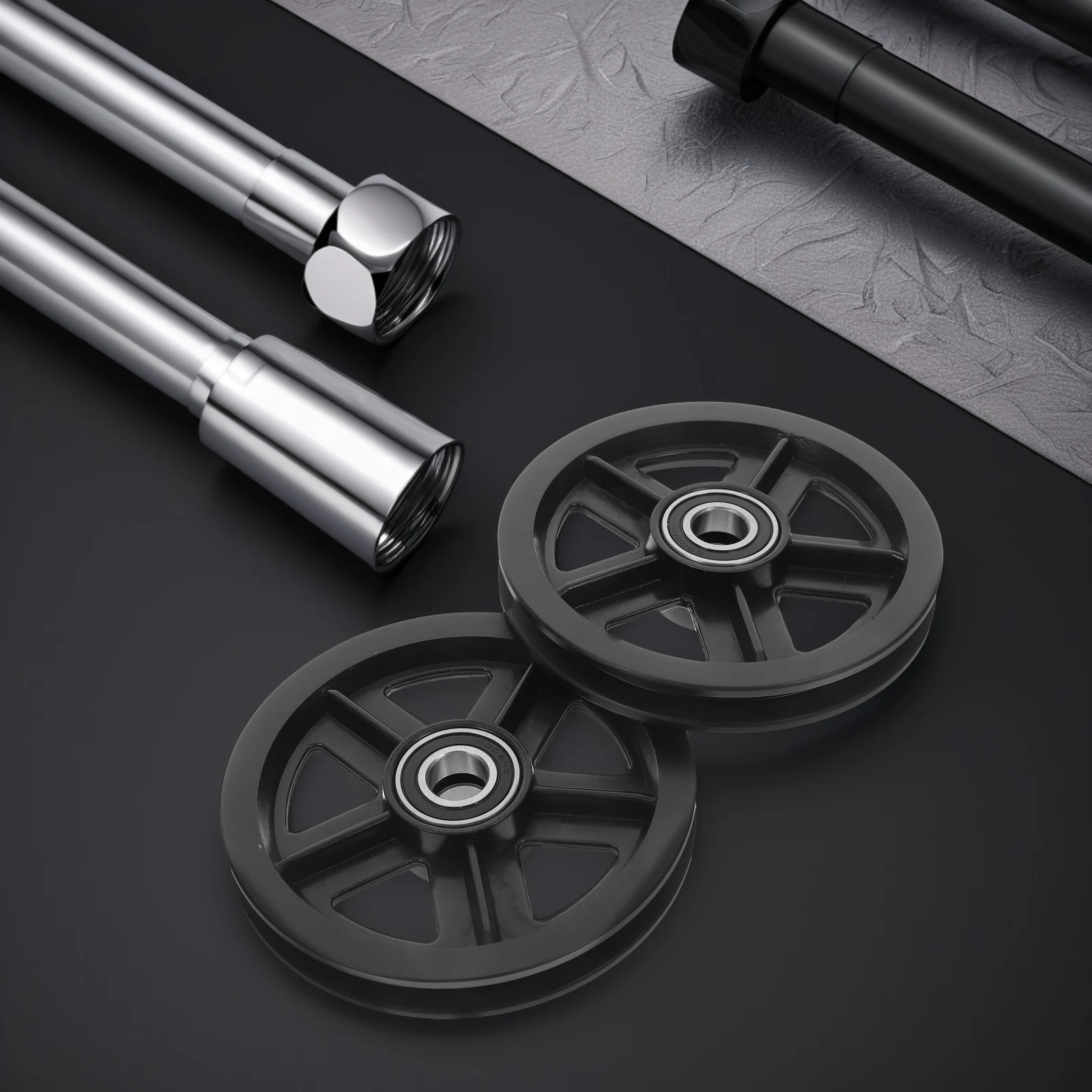 

2 шт. подвесные направляющие колеса тихие раздвижные двери душ сарай фурнитура нейлоновый комплект компонентов