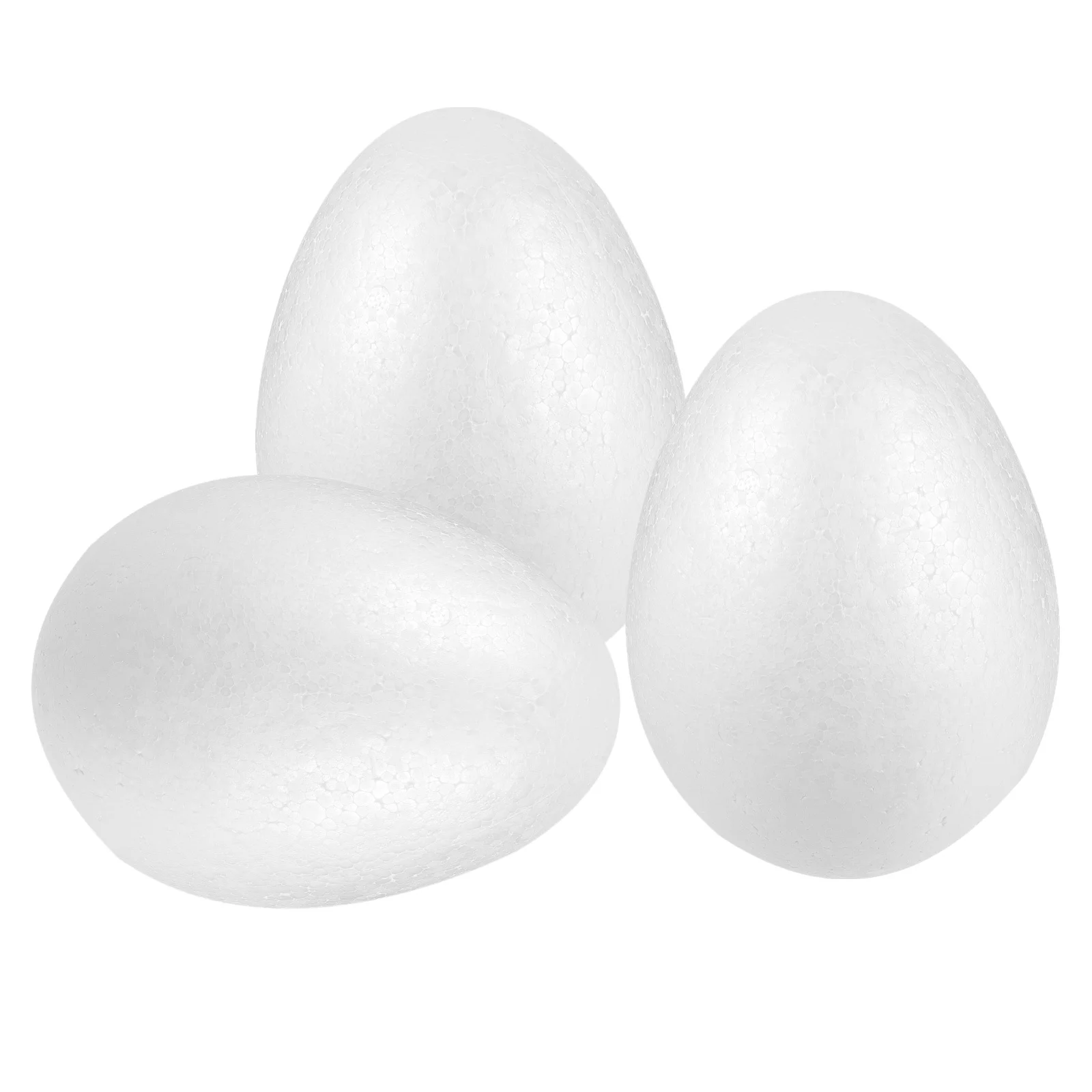 3 stuks decoratieve paaseieren, lichtgewicht, onbreekbaar schuim, ambachtelijke eieren, glad oppervlak voor kinderen, schilderen, vakantiedecoratie