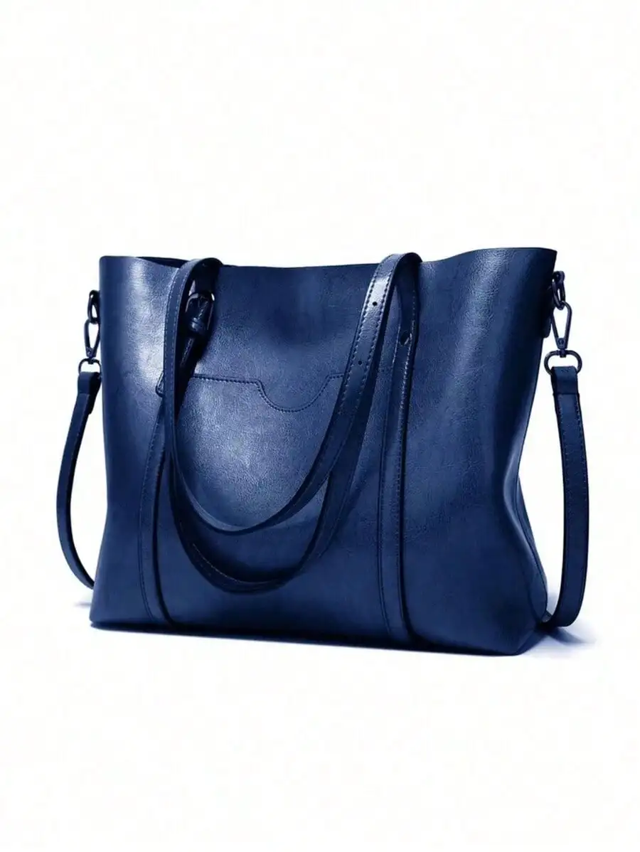 

New Multipurpose Oil Wax Leather Retro Solid Color Soft Leather Tote Mommy Bag, Perfect Large Capacity All-Match Distinctive Handbag Shoulder Bag Briefcase, Suitable For Outings, Business Trips, Shopping, Commuting/Work, Office, Holidays, Travel