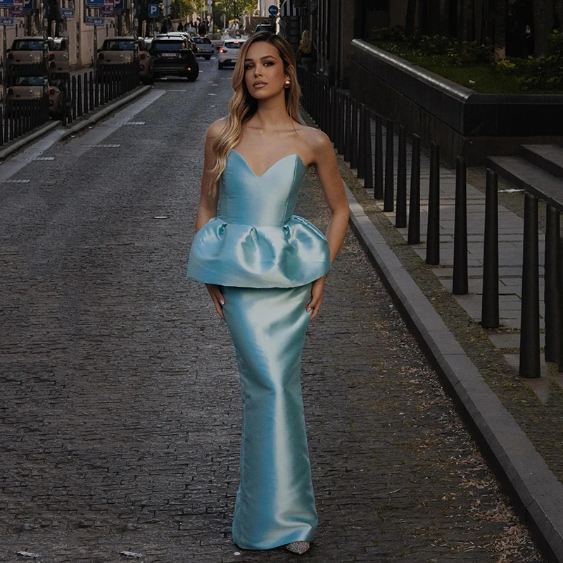 

Thinyfull Simple Mermaid Prom Dresses Sweetheart Floor Length Satin Evening Dress 2026 Night Cocktail Party Prom Gown Customized