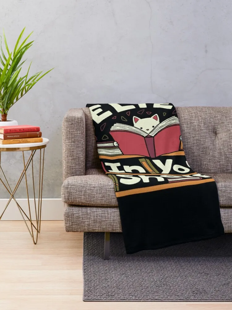 Believe In Your Shelf Cat by Tobe Fonseca Throw Blanket Softest Comforter Blankets