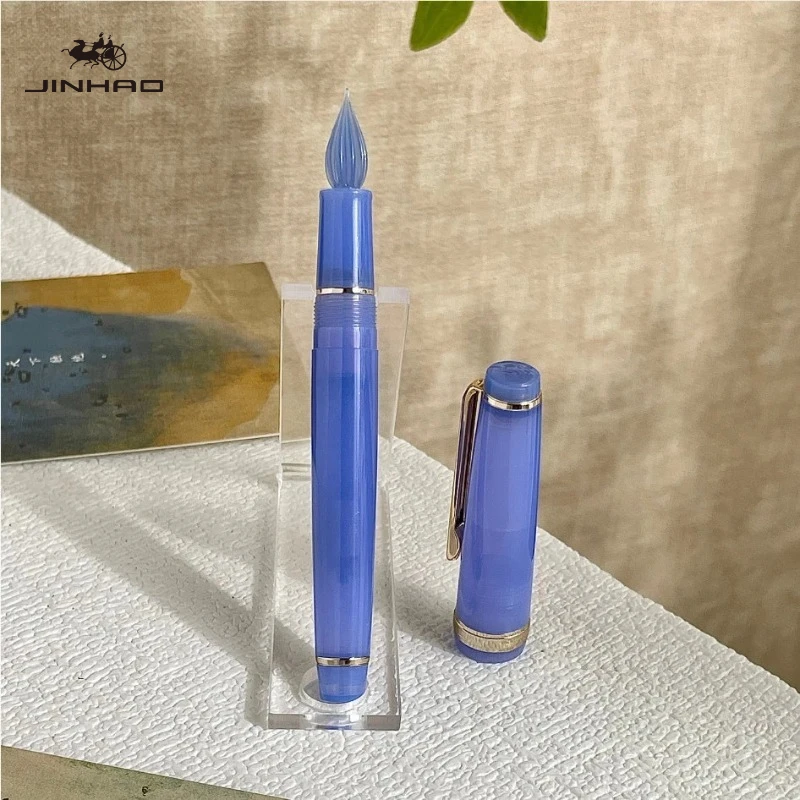 

Перьевая ручка JINHAO 82 из стекла ручной работы с тонким пером для плавного письма, школьные и офисные принадлежности, товары для каллиграфии