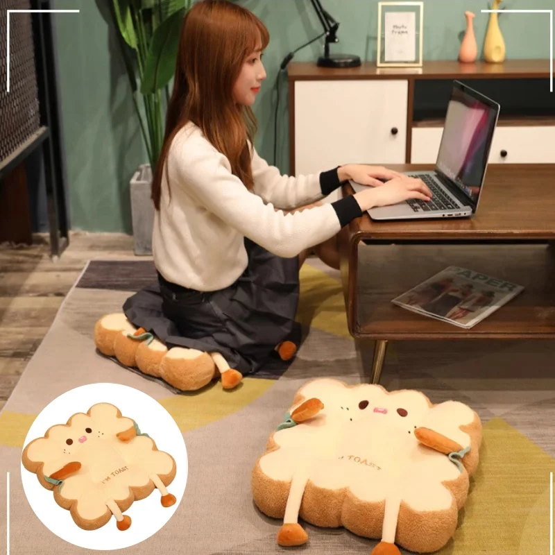 Mobilier de bureau, jouets à coussins doux, cadeau parfait, coussin de tête de chaise en peluche super mignon, circulaire carrée avec corde