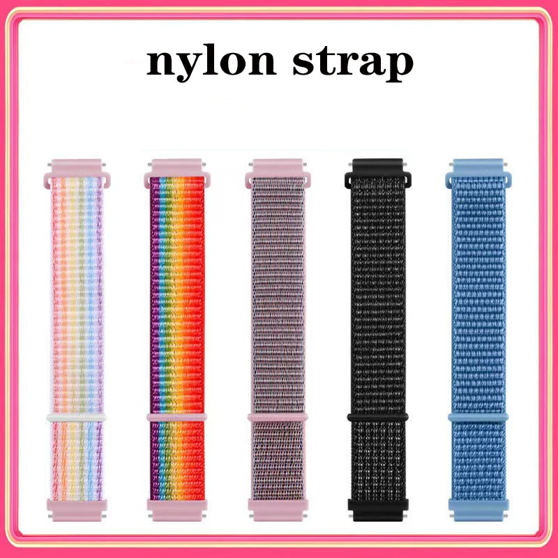 Hook Loop Nylon Watch Strap 20mm Sport Watch Bands Short Small fit for Adult for Child for Kids for Children for Smart Watches