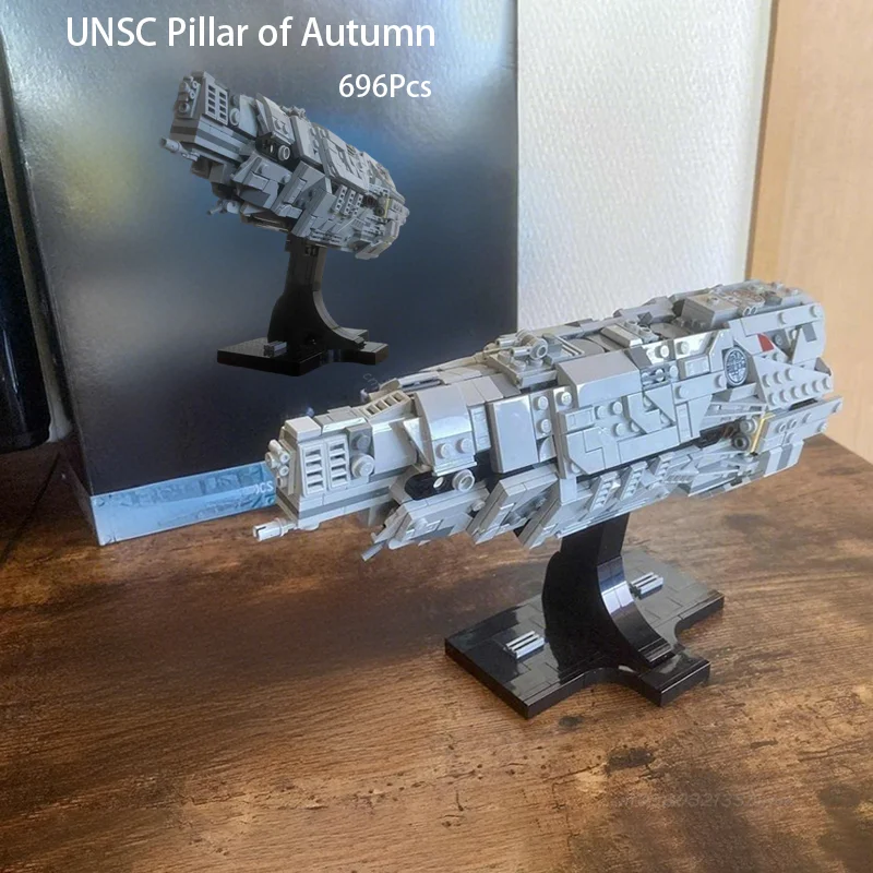 

NEW MOC Space War Battleship Series UNSC Pillar of Autumn Spaceship Building Blocks Model DIY Education Assembly Bricks Set Toy