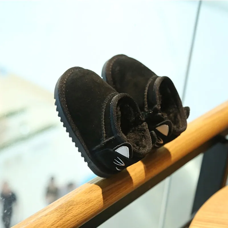 

New Children's Warm Cotton Slippers 2025 Winter Warm Plush Boys and Girls Fashion Flat Shoes Casual Versatile