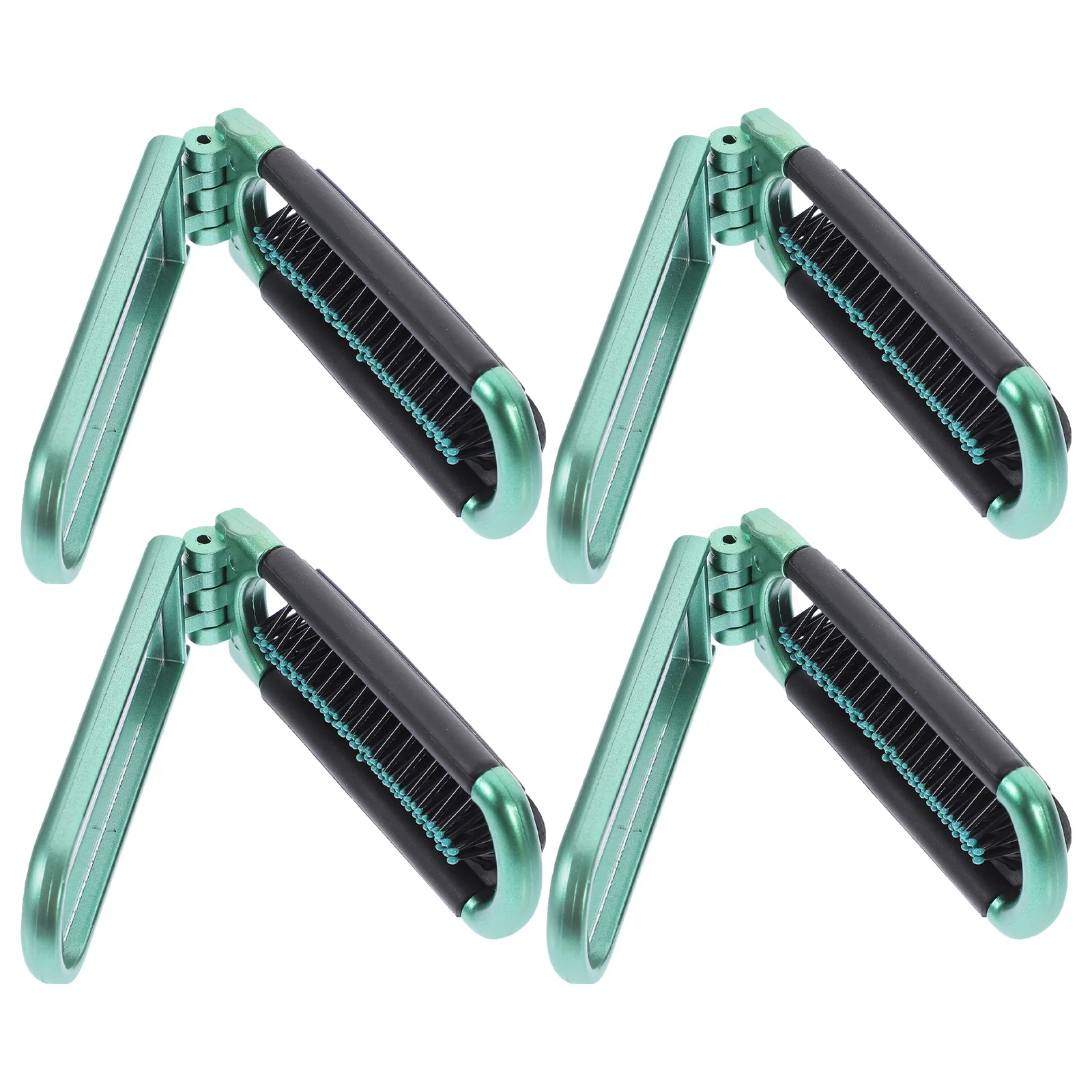 

4Pcs Foldable Hair Brush Mirror Portable Folding Comb Travel Pocket Compact Small Folding Hair Brush for Men Women