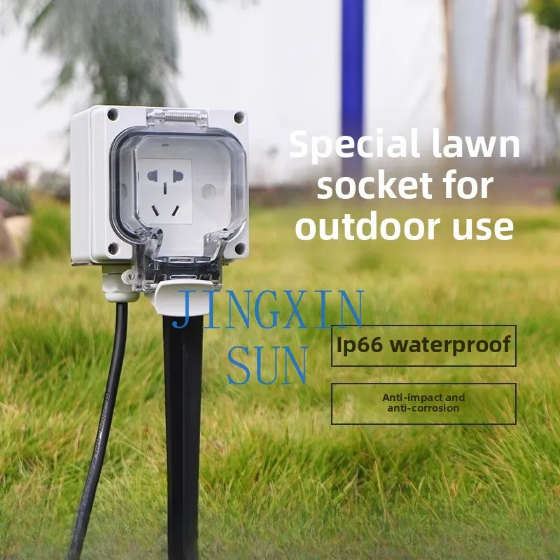 Outdoor outdoor garden courtyard yard lawn engineering vertical wiring board extension rainproof floor plug waterproof socket