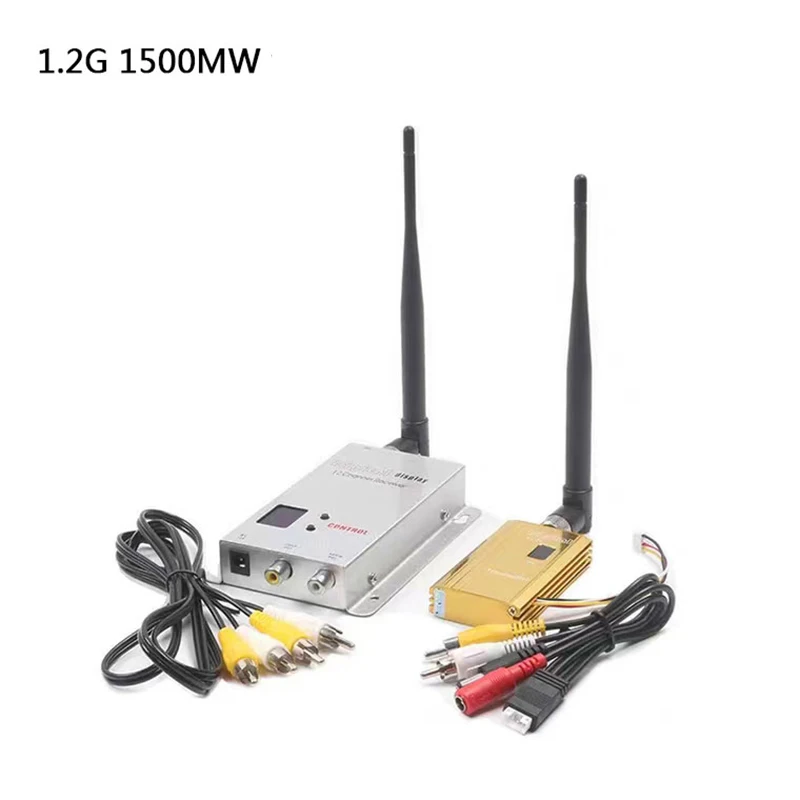 Wireless FPV 1.2Ghz 1.2G 8CH 1500mw AV Sender TV Audio Video Transmitter and Receiver For QAV250 250 FPV Quadcopter