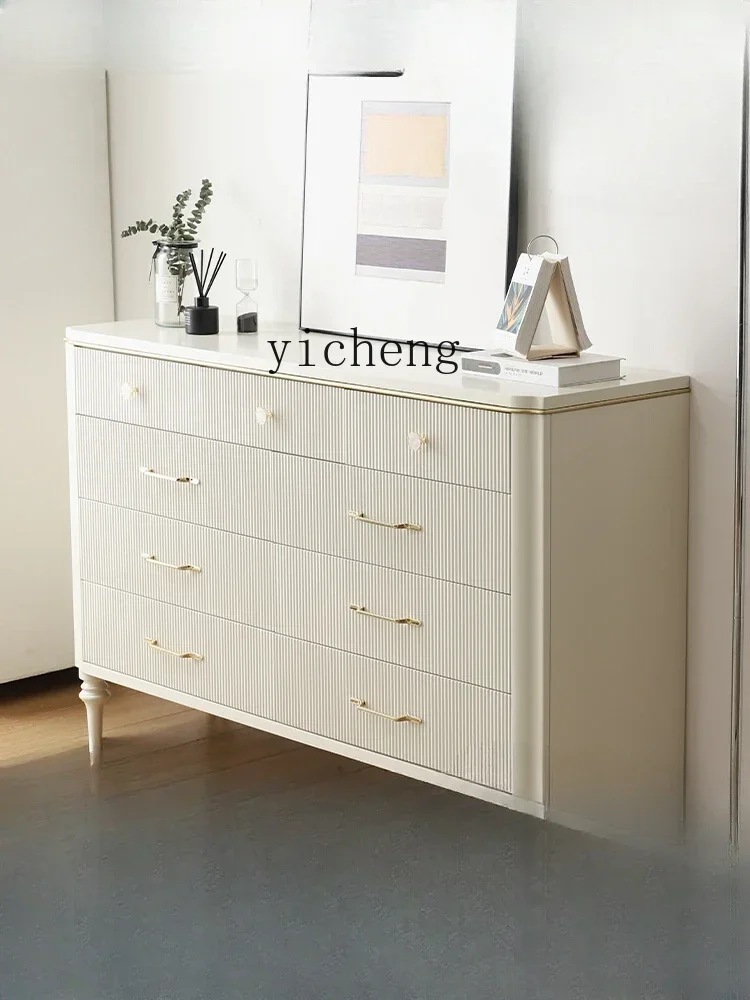 

Light Luxury Solid Wood Chest of Drawers Nine-Drawer Cabinet Simple Living Room Bedroom Large Capacity Storage Cabinet