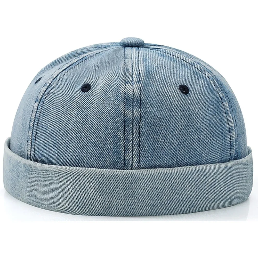 

Brimless Dome Hats for Women Men Sailor Beanie Cap Vintage Docker Hat