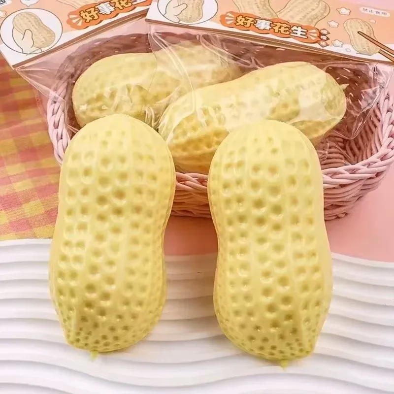 New Squishy Toy Peanut Model Stress Relief Soft Butter Texture Squishies Fidget Tool Anti-Stress Gift Kids Adults Birthday Favor
