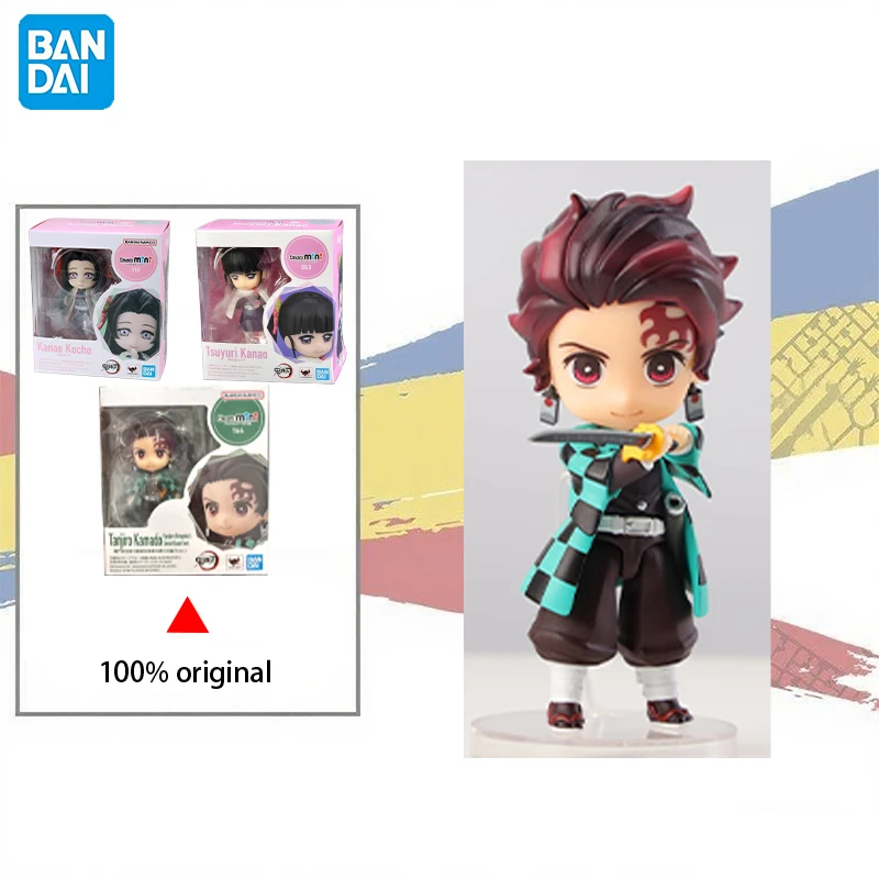 

Оригинальный BANDAI Figuarts Mini Demon Slayer Kamado Tanjirou Kochou Kanae Tsuyuri Kanawo аниме фигурка игрушка в подарок в наличии
