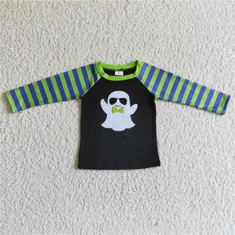 Boys Embroidered Ghost Sunglasses Long Sleeve Top