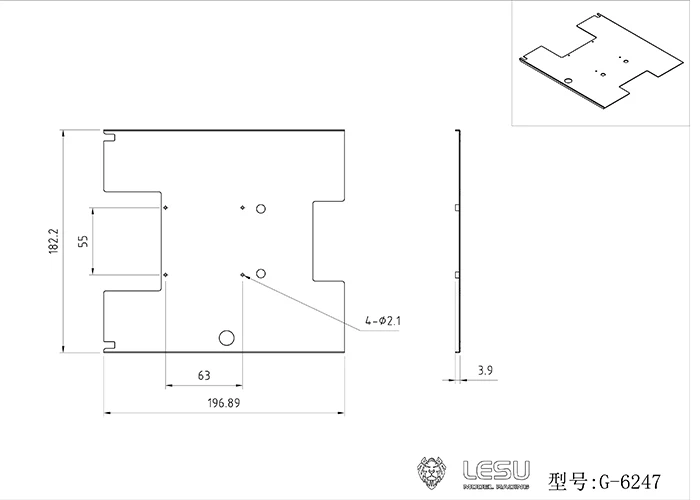 Traktor 1/14 LKW-Modell Spielzeug R620 R470 Pedal-Seitenschweller Werkzeugkasten-Set – Detail 4
