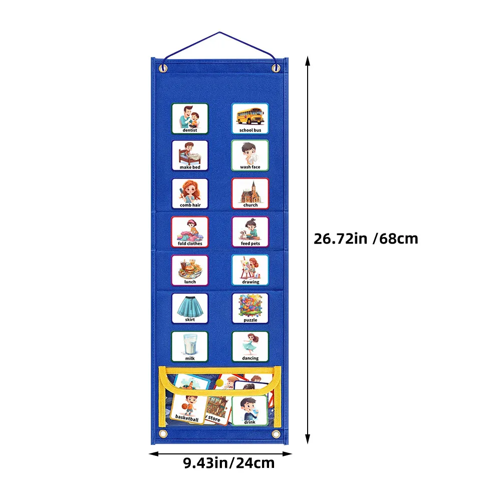 1Set Kids Schedule Board Premium Visual Routine Chart for Toddlers Daily Chores Morning Bedtime Calendar Learning Activity Chart view 6