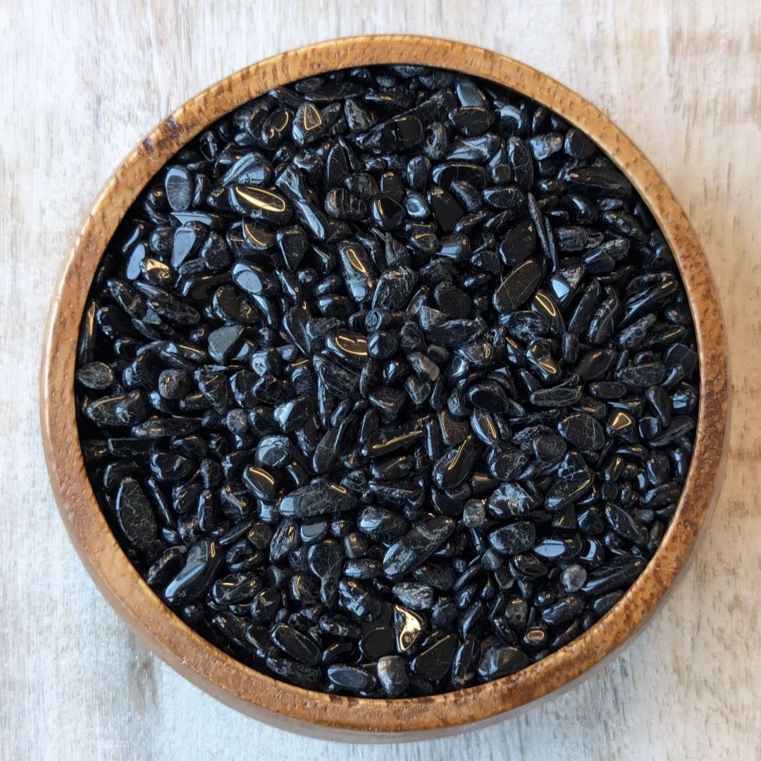 3-12mm Black Tourmaline Natural Crystal Crushed Chips, Black Tourmaline Chips Bulk Natural Stone Quartz Irregular Shape Gemstone