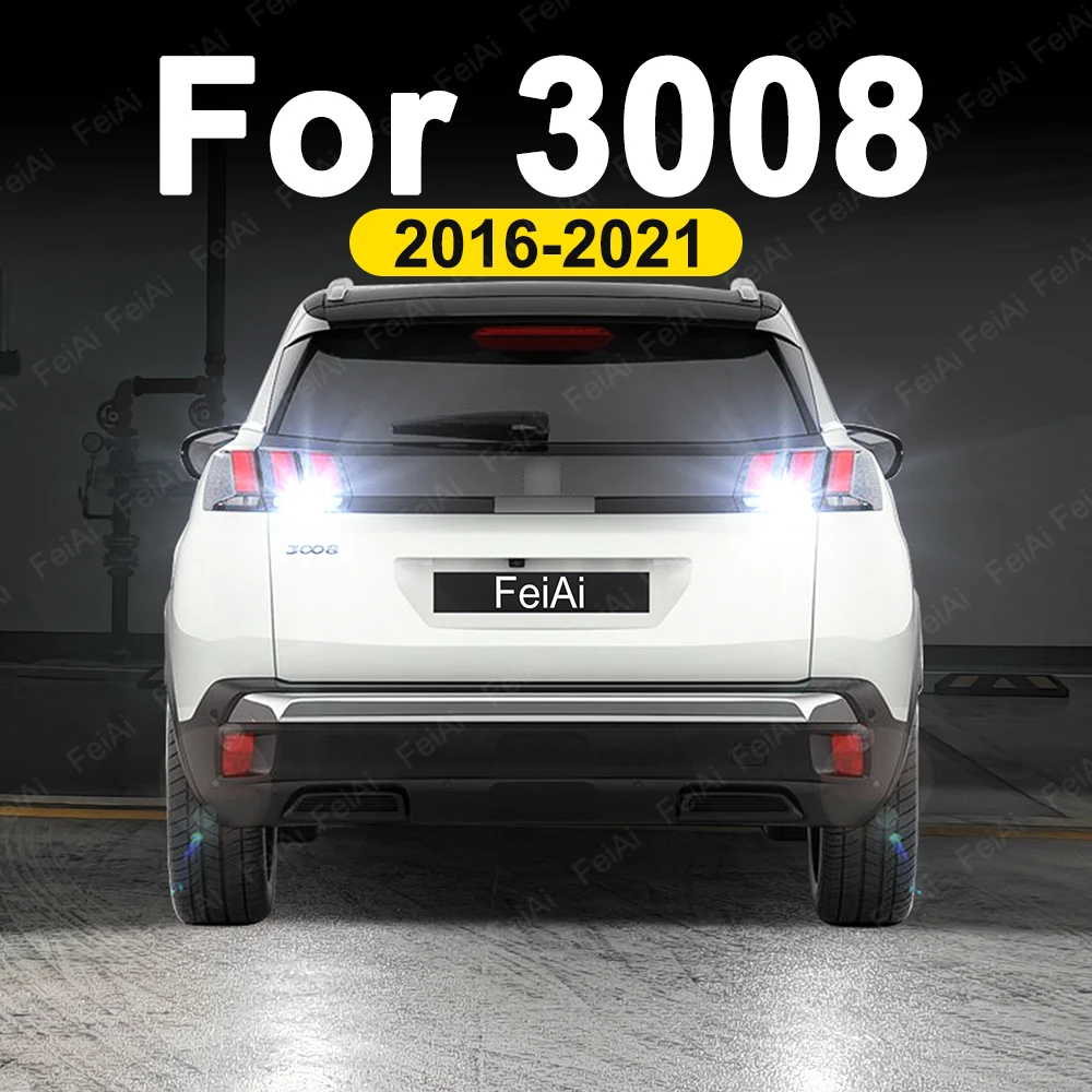 

LED Reverse Lights For Peugeot 3008 2017 2018 2019 2020 2021 3008 Tuning Accessories White Flash Reversing Light Backup Bulbs