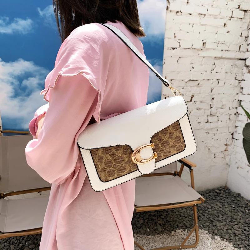 

Стильная деловая повседневная сумка через плечо для женщин с уникальным дизайном, однотонная модная сумка для отдыха