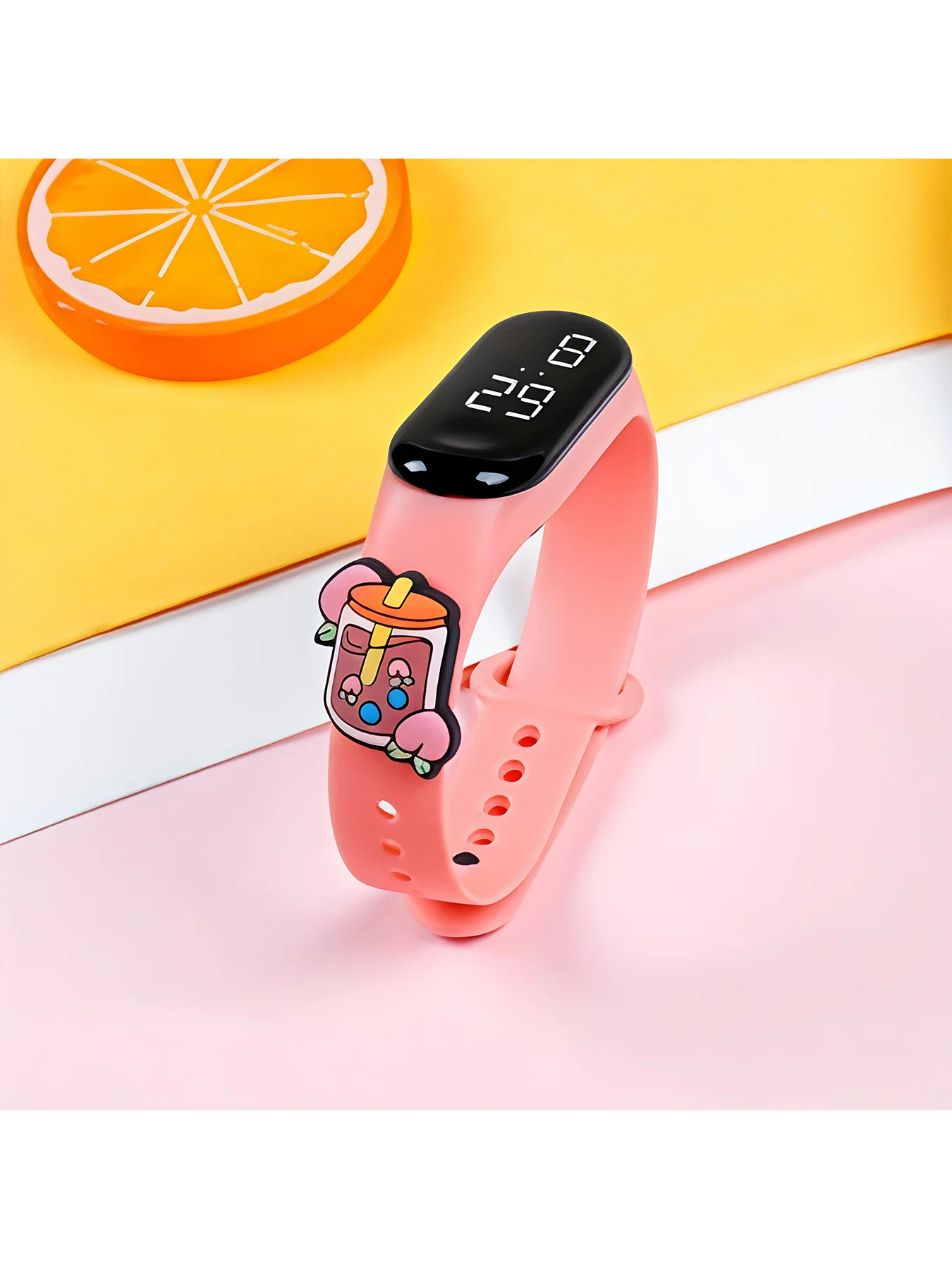 New  Electronic Watch Set with Cartoon Patterns, LED Electronic Wristband Watch Set for Boys and Girls