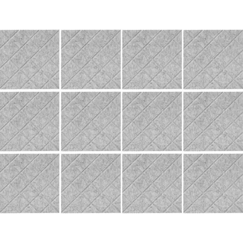 12PCS อะคูสติกโฟมกระเบื้อง Soundproof แผงโฟมโพลีเอสเตอร์แผ่นที่สมบูรณ์แบบสำหรับ Quiet Study Spaces และ Libraries