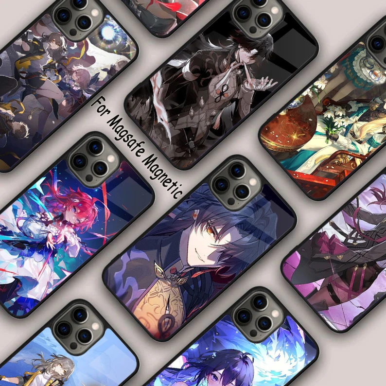 

Honkai Star Rail Anime Magnetic Phone Case For APPLE iPhone 16 14 13 12 11 Pro Max 15 Plus Wireless Charge With MagSafe Cover
