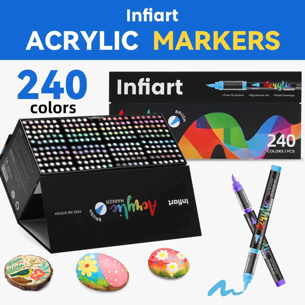 rotuladores-acrilicos-liquidos-infiart-de-240-168-120-colores-con-puntas-de-repuesto-para-estudiantes-manualidades-graffiti-y-dibujo