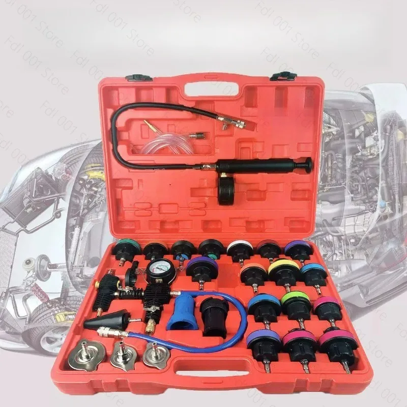 Cheap28-Piece Universal Radiator Pressure Tester Vacuum Cooling System Test Detector Set