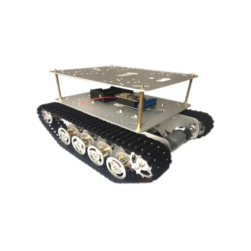 TS100 shock-absorbing metal chassis suspension tracked vehicle obstacle crossing robot car