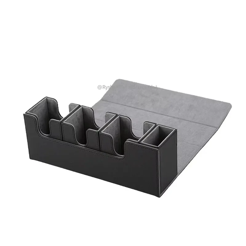 4 in 1 Commander Deck Box with Dice Tray Trading Card Storage Box Holds Up 270+ Sleeved Cards for Yugioh MTG TCG PTCG Sport Card view 2