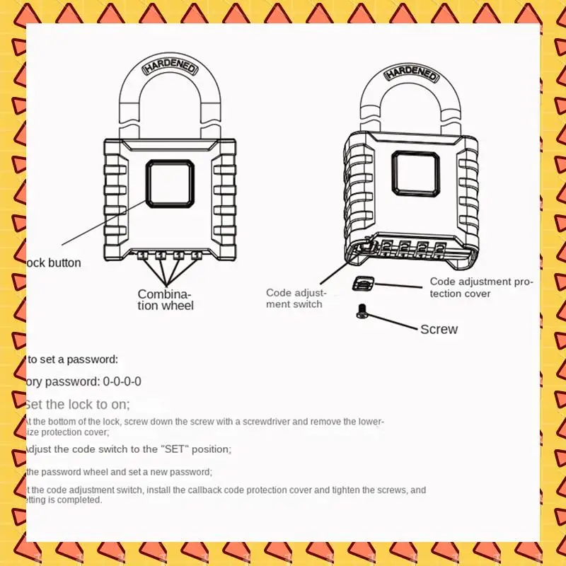 A008 Heavy Duty Combination Padlock, Outdoor Padlock, Mechanical Combination Lock For Lockers,Gates