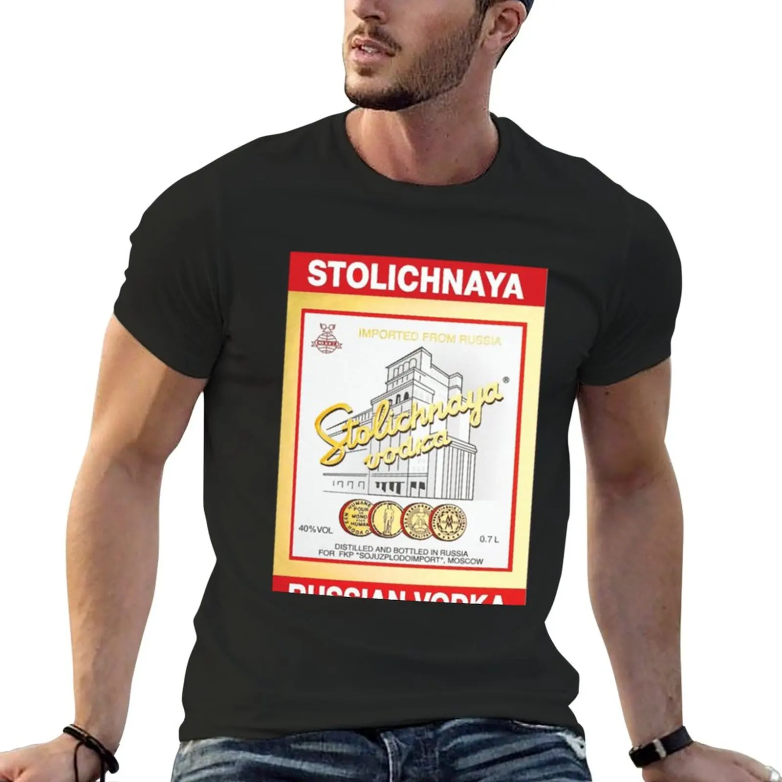 

New Vodka Stolichnaya logo Classic T-Shirt anime clothes quick-drying t-shirt hippie clothes t shirt men