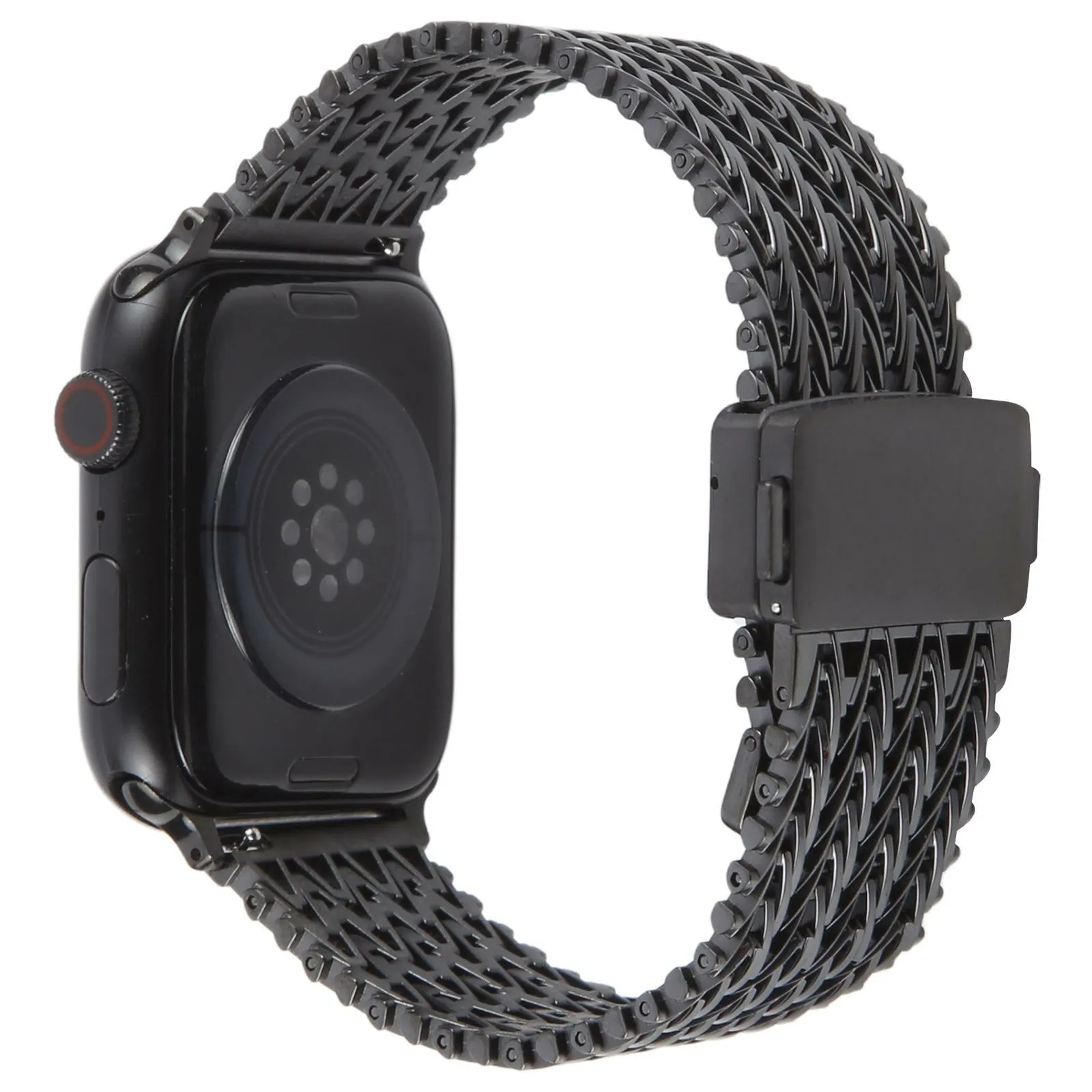 

Металлический ремешок для умных часов Apple Watch Series 10 9 8 7 SE 6 5 4 3 2 1 42 мм 41 мм 40 мм 38 мм Ремешок с магнитной пряжкой - черный