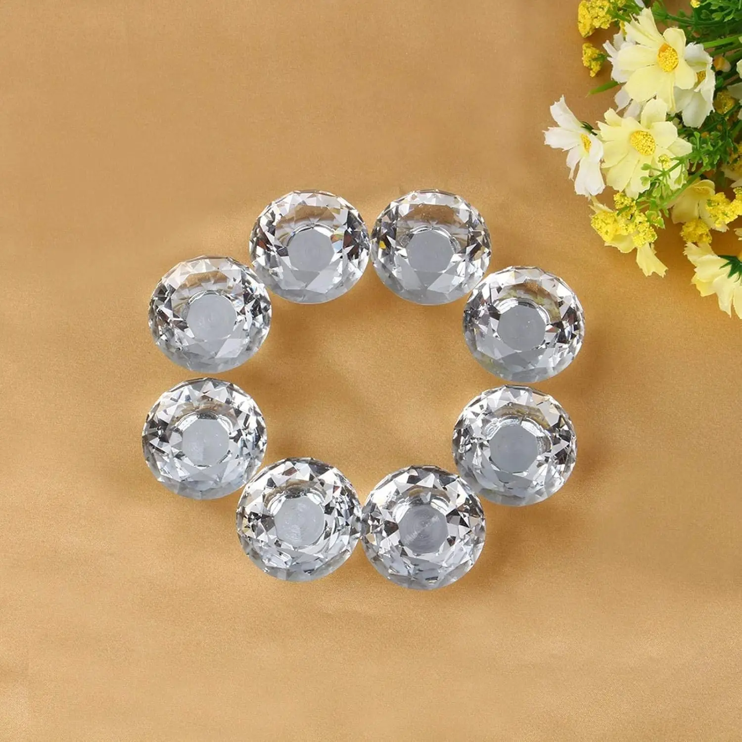 Crystal Cabinet Single-Hole Handle, Diamond Handle, Suitable for Wardrobes, Cabinet Drawers, Kitchen Dressers, Cabinets, Wardrobes, Halloween, Christmas Decorations for Your Home
