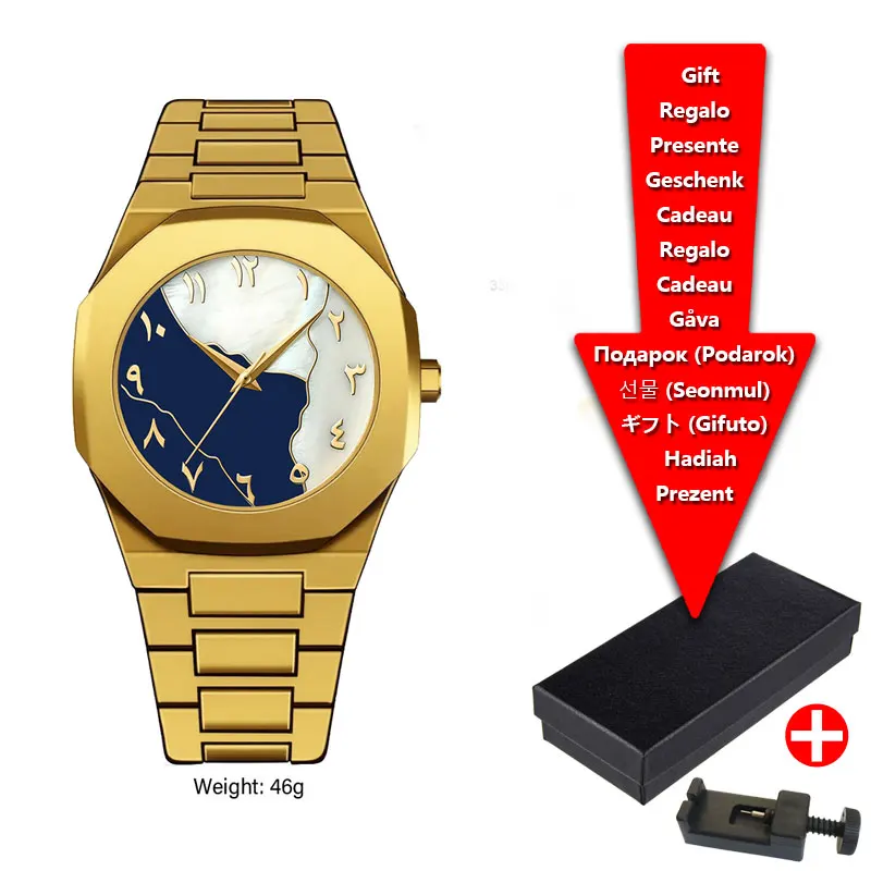 

Бренд для отдыха, золотой поликарбонатный ПК, пластиковый ремешок, настраиваемый логотип бренда, водонепроницаемые кварцевые мужские часы