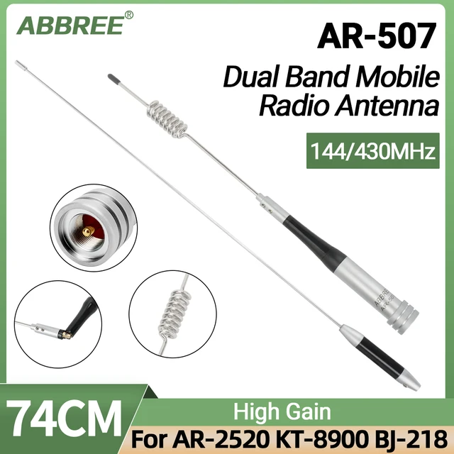 ABBREE AR-507 Antena mobilna 150W VHF UHF dwuzakresowa o wysokim wzmocnieniu PL259 do AR-2520 BAOJIE BJ-318 TH-9800 SG-M507 Mobilne radio samochodowe