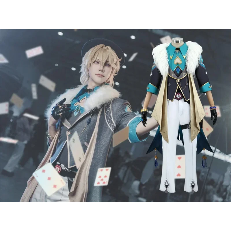 Мужской костюм для косплея Star Rail, авантюрин, красивая униформа, игровой костюм для Хэллоуина, карнавала, вечеринки, наряд для ролевых игр