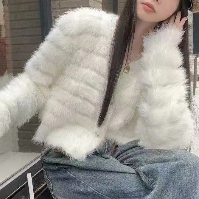 

2025 Casual Fashion Temperament Design Sense Lazy Style Versatile Cardigan Soft and Gentle